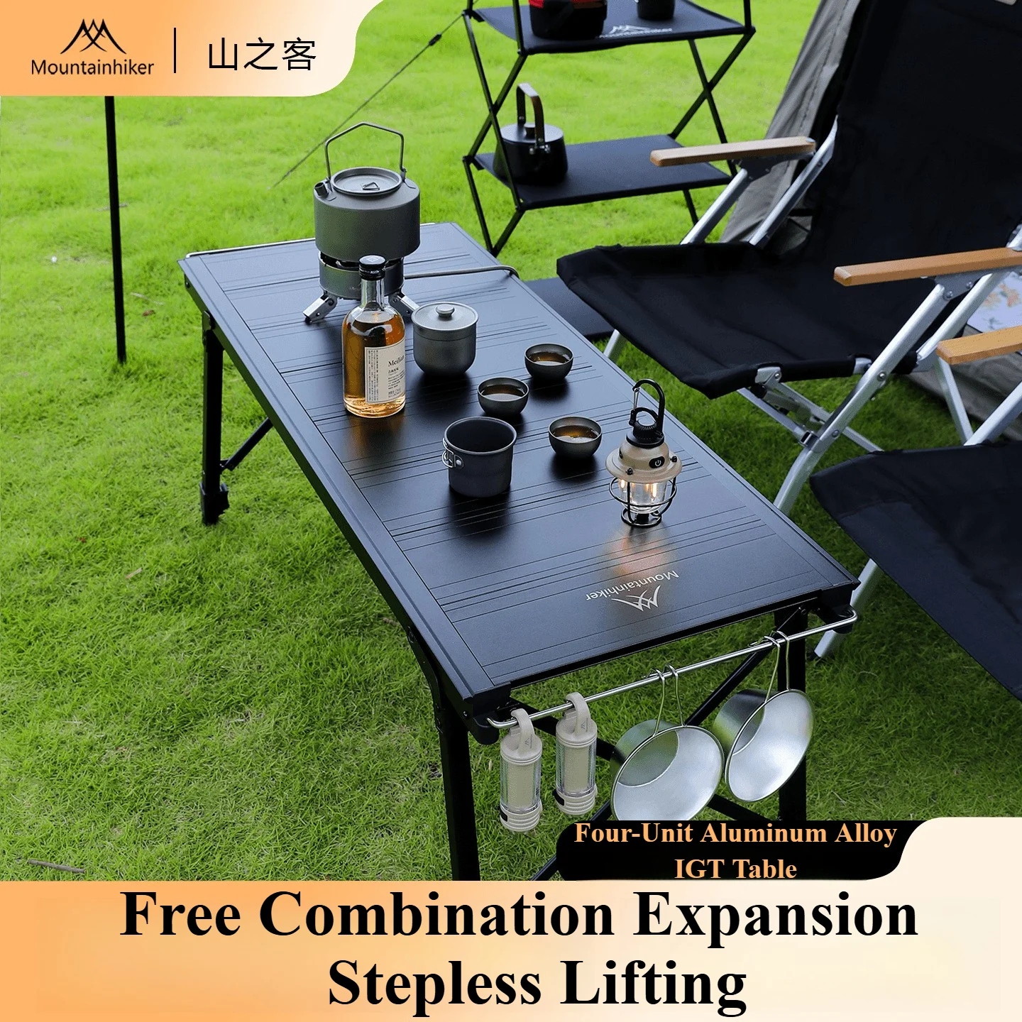 Camping Cooking Table - Mountainhiker Camping Opvouwbare Lift Verwijderbare Multi